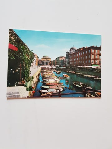 AK Trieste. Canale e Chiesa di S. Antonio.