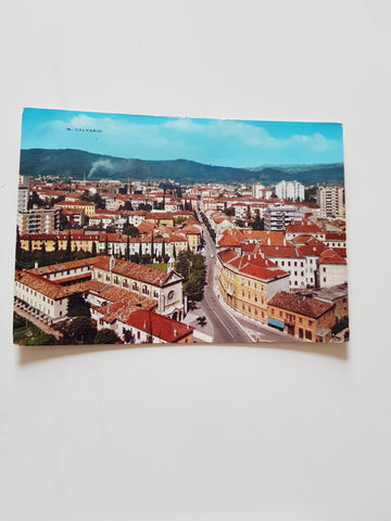 AK Gorizia. Panorama Chiesa dei Cappucini Tribunale.
