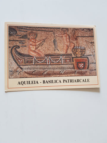 AK Aquileia. Basilica patriarcale. Mosaico pavimentale. Putti pescatori.