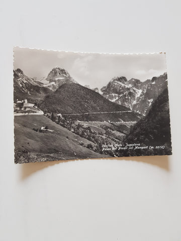 AK Confine Italo - Jugoslavo. passo del Predil col Mangart.