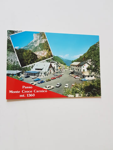 AK Passo Monte Croce Carnico - Plöckenpass. Confine Italia-Austria.