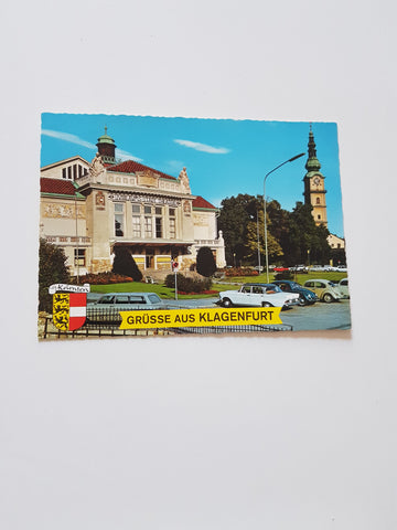 AK Grüsse aus Klagenfurt. Stadttheater.