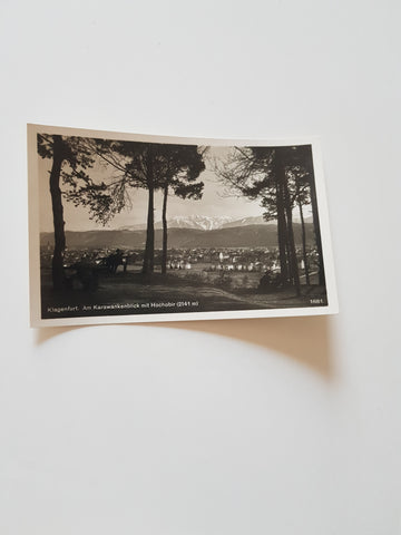 AK Klagenfurt. Am Karawankenblick mit Hochobir. (1930)