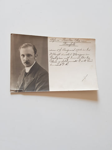 AK Alfons Becker Edler von Dornfels. Ref.-Leut- nant im 43. Jnf.-Reg., Gefallen am 27. September in der Schlacht bei Lemberg