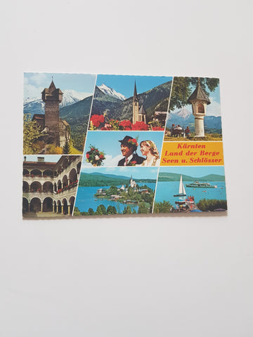 AK Kärnten Land der Berge Seen und Schlösser.