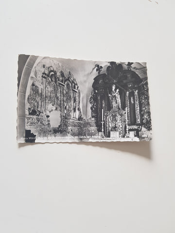 AK Maria Wörth. Inneres der Rosenkranzkapelle mit Fresken.