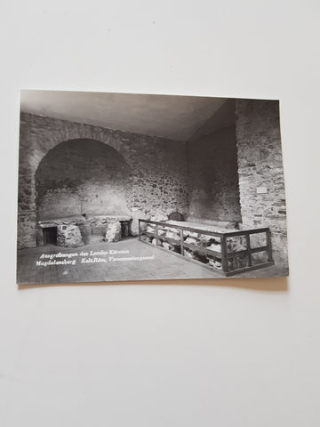 AK Ausgrabungen des Landes Kärnten auf dem Magdalensberg. Kelt. Röm. Versammlungssaal.