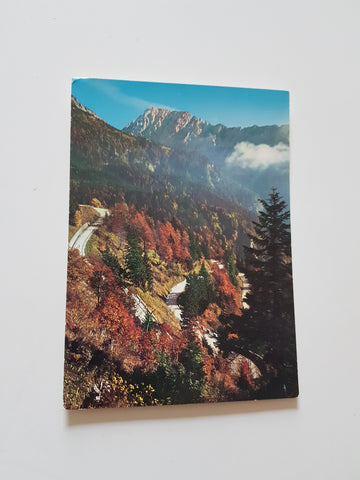 AK Loiblpaß. Grenze Österreich - Jugoslawien. Südauffahrt gegen Veliki Vrh.