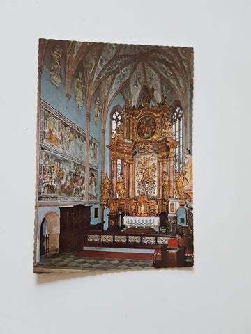 AK Dom und Wallfahrtskirche Maria Saal. Hochaltar mit Fresken.