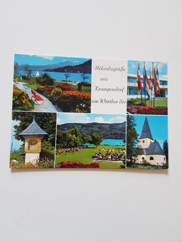 AK Urlaubsgrüße aus Krumpendorf.