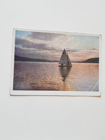 AK Sonnenuntergang am Wörthersee.