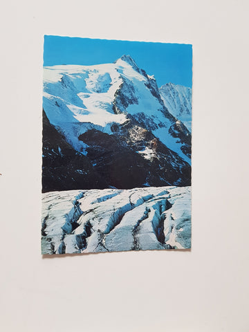 AK Großglockner. Pasterzengletscher mit Gletscherspalten.
