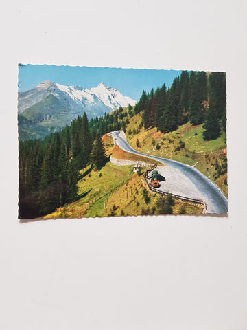 AK Großglockner Hochalpenstraße Parkplatz Roßbach mit Großglockner.