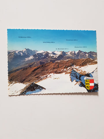 AK Blick in das herrliche Gletschergebiet Kärntens. Hohe Tauern mit Großglockner.