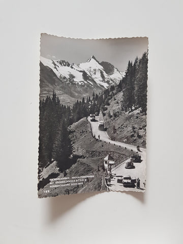 AK Grossglockner Hochalpenstrasse mit Grossglockner Rossbachkehre Südrampe.