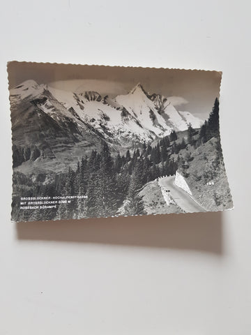 AK Großglockner Hochalpenstrasse mit Großglockner Rossbach Südrampe.