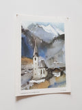AK Heiligenblut am Großglockner. (Aquarell von K. Gasser)