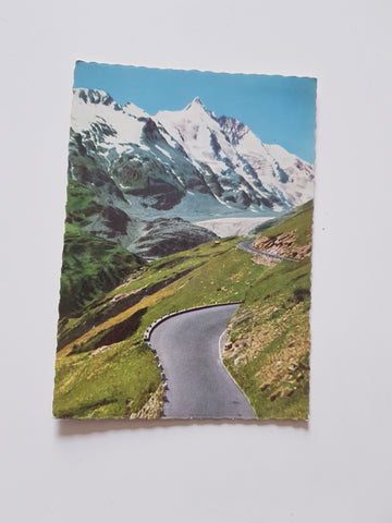 AK Großglockner Hochalpenstraße. Auffahrt Südrampe mit Großglockner.