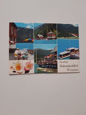 AK Weißensee. Gasthof Dolomitenblick. Inhaber Adolf Müller.