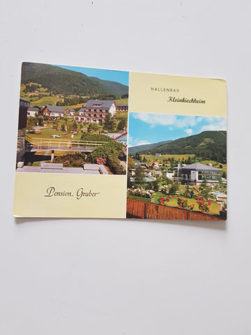 AK Bad Kleinkirchheim. Hallenbad. Pension Gruber.