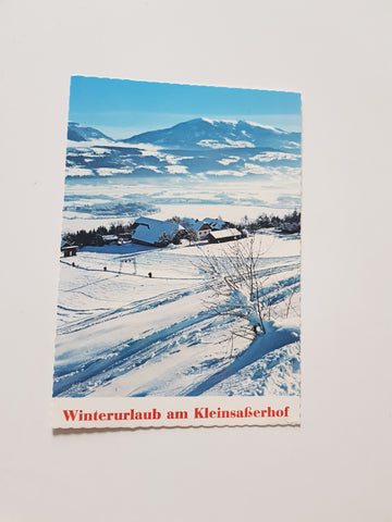 AK Winterurlaub am Kleinsaßerhof. Spittal/Drau.