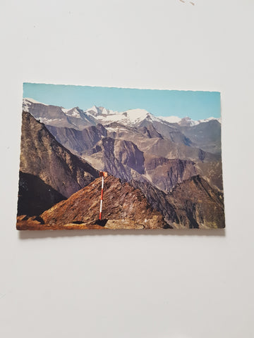 AK Blick vom Hannoverhaus gegen die Glocknergruppe mit Großglockner.