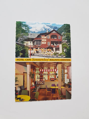 AK Mallnitz. Hotel Pension Cafe Sonnenhof. Bes. Josef Hohenwarter.