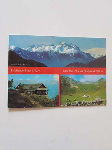 AK Hochstadel-Haus. Unholden-Alm mit Hochstadel.
