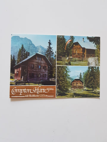 AK Compton Hütte am Fuße des Reißkofels.