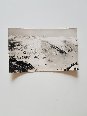 AK Dr. Josef-Mehrl-Hütte. Blick von der Hagleiten gegen Hohe Tauern Mattehans und Gaipahöhe (1957)