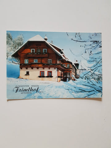 AK Unternberg. Pension und Jausenstation Frimlhof am Mitterberg. Fam. Gautsch.