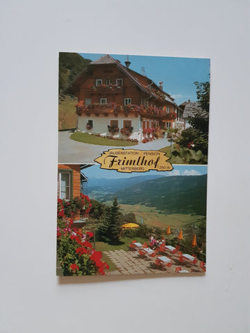 AK Unternberg. Pension und Jausenstation Frimlhof am Mitterberg. Fam. Gautsch.