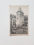AK Friesach. Alter Friedhof mit Bergfried, Ruine Petersberg.