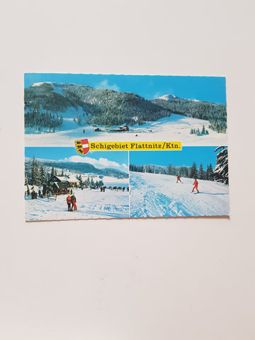 AK Schigebiet Flattnitz.