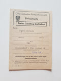 Österreichisches Postkassenamt Einlagekarte Freies Schilling-Guthaben. Sparer: ... Wohnort: Weizelsdorf Kappel 28.