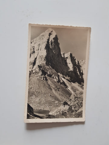 AK Eduard Pichl Hütte am Wolayersee mit Seekopf und Kanale.