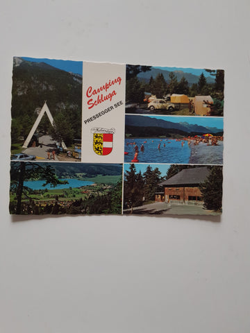 AK Camping Schluga. Pressegger See.