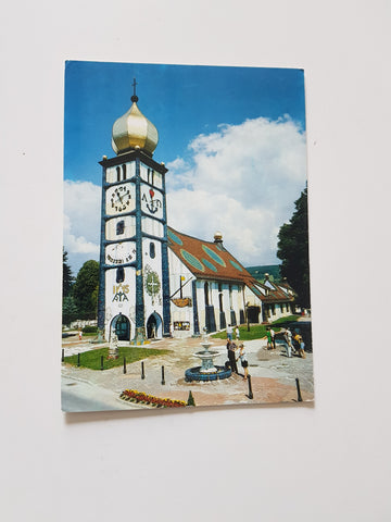 AK Bärnbach. St. Barbarakirche.