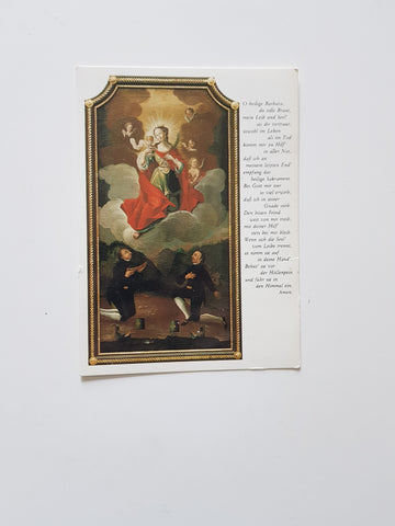 AK Salla. Pfarrkirche. Tafelbild Hl. Barbara.