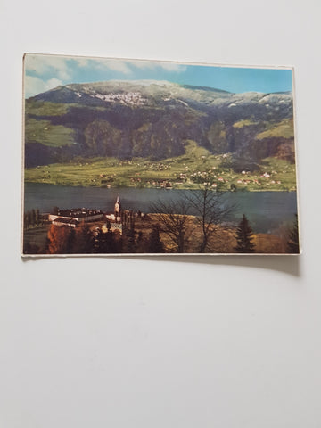 AK Stift Ossiach am Ossiachersee mit Gerlitzen.