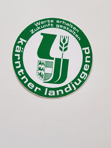Aufkleber Kärtner Landjugend Werte erhalten Zukunft gestalten.