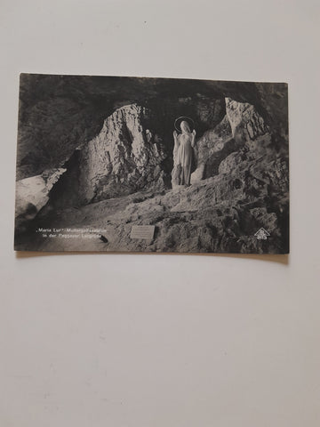 AK "Maria Lur" Muttergottesstatue in der Peggauer Lurgrotte. (1935/36)
