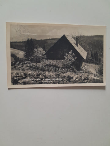 AK Waldheimat Alpl Rosegegrs Geburtshaus. Blick gegen Hochwechsel.