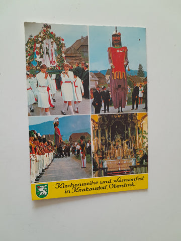 AK Kirchenweihe und Samsonfest in Krakaudorf.