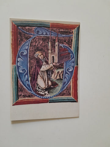 AK Stifter Adalram von Waldeck (Initiale) Seckauer Buchmalerei um 1500. Abtei Seckau.