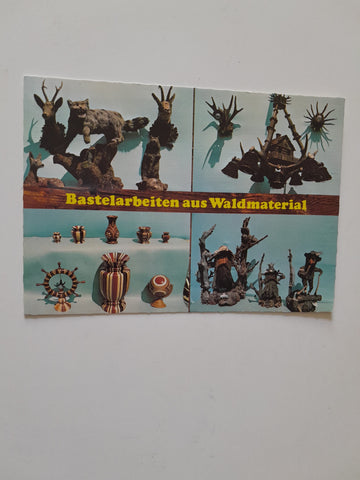 AK Bastelarbeiten aus Waldmaterial. Jakob Diethart, Oberzeiring 62.