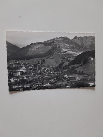 AK Eisenerz mit dem Erzberg. (1958)
