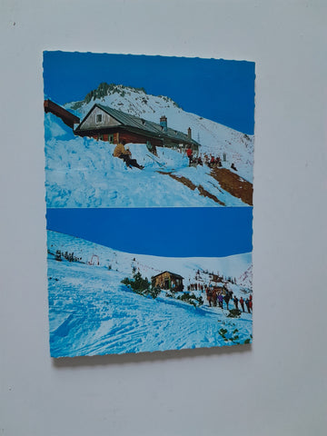 AK Leobnerhütte mit der Griesmauer. Hanl-Lift am Leobnerhang.