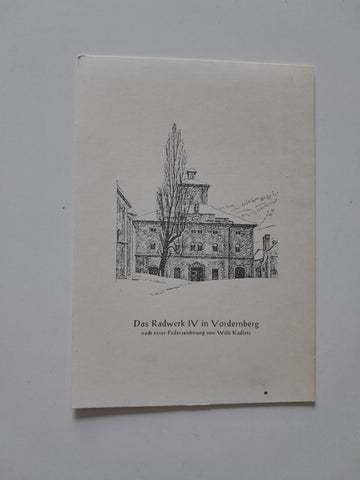 AK das Radwerk IV in Vordernberg nach einer Federzeichnung von Willi Kadletz.
