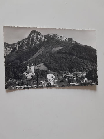 AK Radmer bei Hieflau mit der Bösen Mauer. (1955)